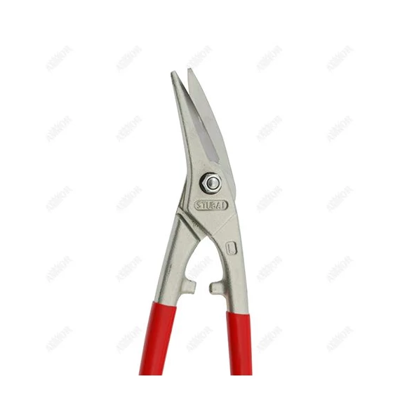 ST 270511 NR Kombinált lemezolló PVC nyéllel bal 280 mm horganyzott